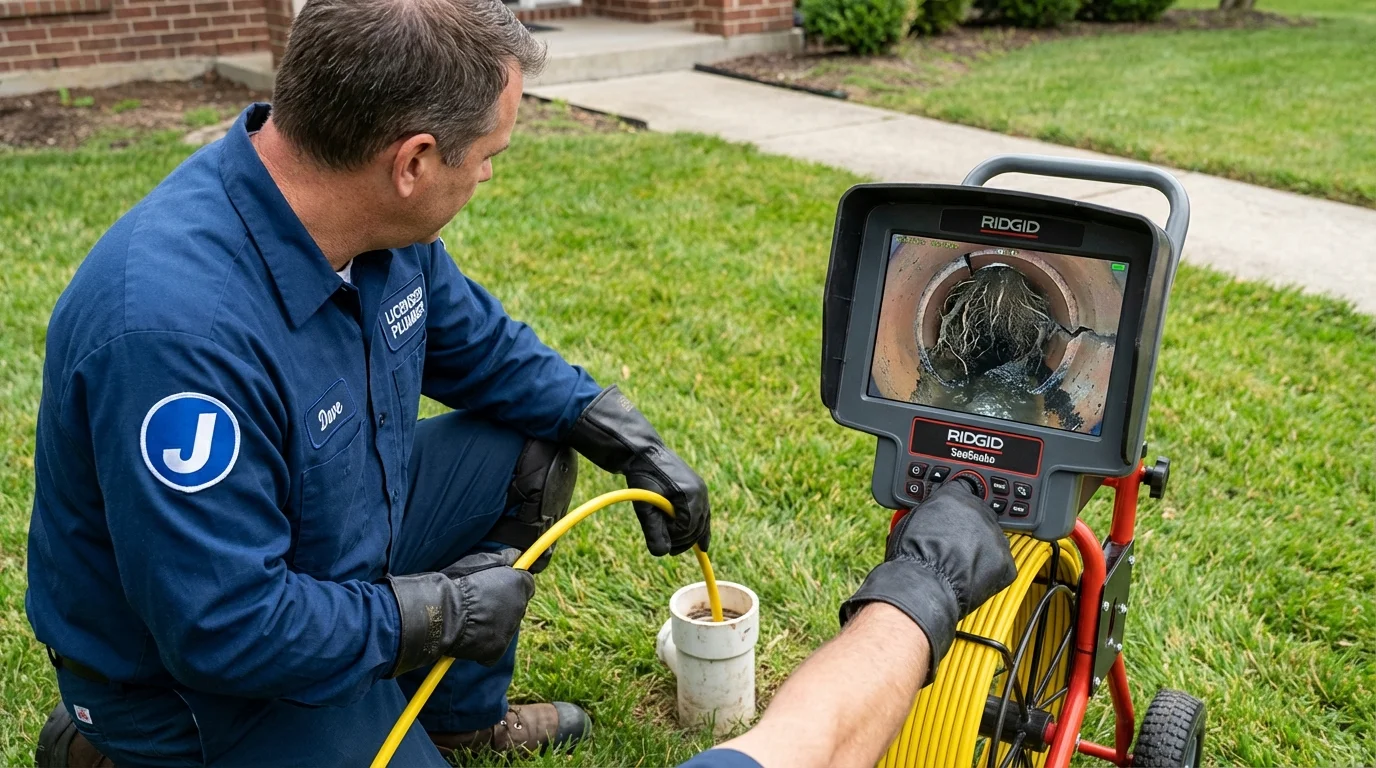 Sewer camera inspection being performed by Johns Plumbing LLC in Staten Island